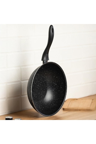 579.0111 Granit Wok Tava 26cm Siyah Çok Renkli