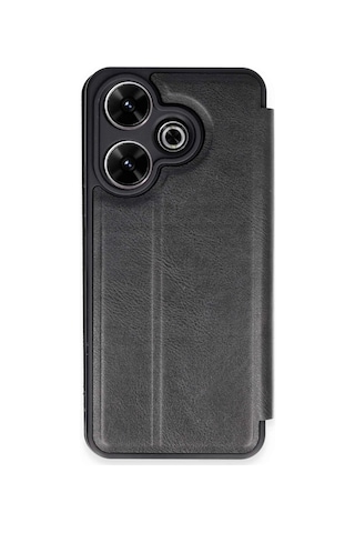Newface Xiaomi Redmi 13 4g Kılıf Flip Cover Glblseme - 98 - Siyah