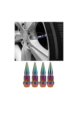 Alüminyum Sivri Sibop Kapağı 4'lü Bukalemun Colormatic Sibob Kapağı 45mm