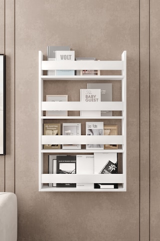 Afilli Montessori Çocuk Odası Kitaplığı Mdf Kitaplık 10x54x120 Cm Beyaz