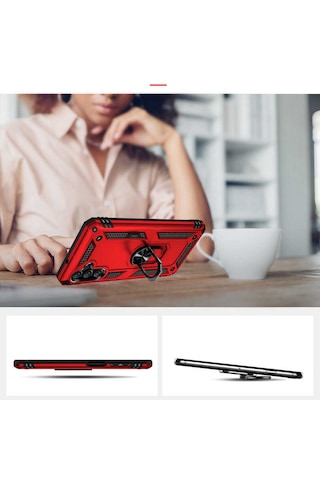 Zore Samsung Galaxy Uyumlu A13 5g Kılıf Nvth Vega Kapak - Kırmızı