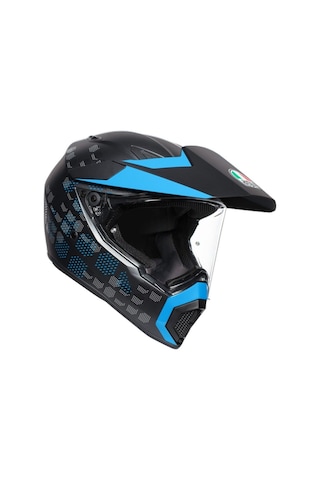 Agv Ax-9 Kask Antartica Matt Black Cyan
