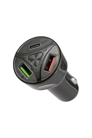 Apera Bn72 55w Araç İçi Çakmaklık Hızlı Şarj Aleti Pd Quick Charger 2 Usb 1 Type-c Çıkış