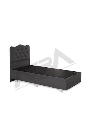 Nero Tek Kişilik Baza Prenses Başlık %100 Çelik+ Mdf 90 x 190 CM