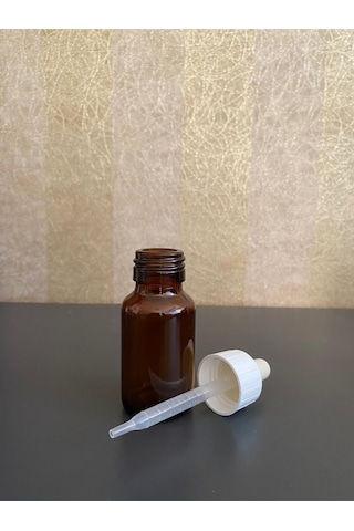 20ml Kahverengi Cam Ecza Şişesi Plastik Damlalıklı Çubuklu, 25 Adet, Ecza Şişesi, Cam Şişe, Amber Şişe,kozmetik Şişe