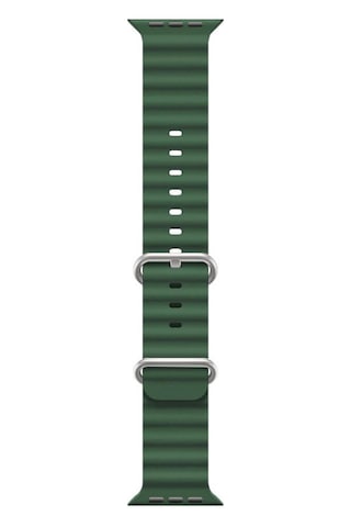 Apple Uyumlu Watch 1 2 3 4 5 6 7 8 Se Ultra 38/40/41mm Ocean Loop Tokalı Kayış Kordon - Koyu Yeşil