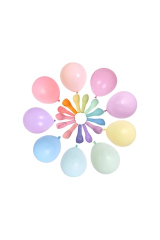Makaron Balon 12" İnç 25 Adet Karışık Renkli Balon