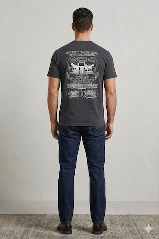 Levi's Vintage Kesim Baskılı Yuvarlak Yaka Tişört, Jet Siyah Siyah-ss18