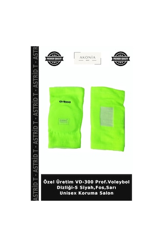 Özel Üretim Vd-300 Prof.voleybol Dizliği-s Siyah,fos,sarı Unisex Koruma Salon Çok Renkli