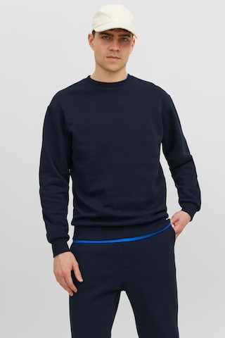 Jack & Jones Jjebradley Sweat Crew Lacivert Erkek Sweatshirt Lacivert