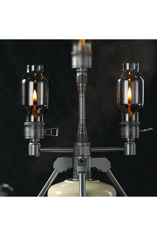 Youtek Campıngmoon Keman C Serisi Isı Dayanıklı Cam Avize, Outdoor Kamp Ve Ev İçin Retro Ambiyans Aydınlatıcı - Gri T-1-ch Gri