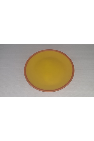 Seramik Sunum Tabağı 18 Cm Sarı 6 Adet