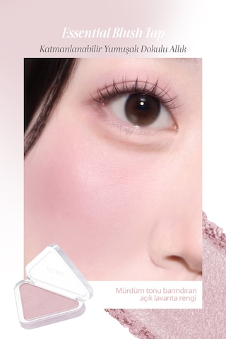 Katmanlanabilir Yumuşak Dokulu Kadife Bitişli Allık Clıo Essential Blush Tap M105 Mauve Lavender