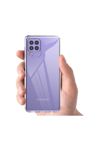 Galaxy A22 4G Kılıf Zore Coss Şeffaf Sert Silikon Kılıf