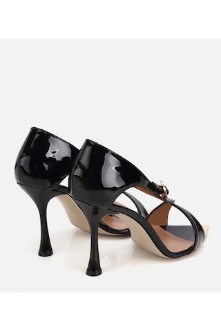 Hotiç Kadın Rugan Deri Siyah Sivri Burunlu İnce Topuklu Stiletto 01ayh323060a100 01ayh323060a100