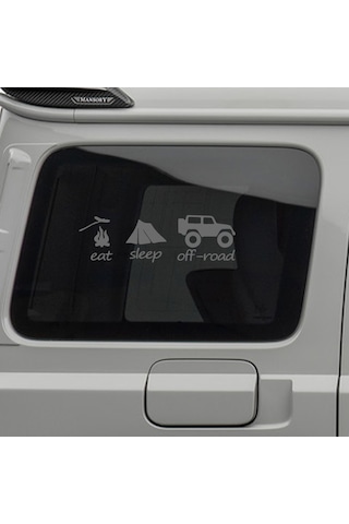 Eat Sleep Offroad Sticker - 4x4 Sticker - 20cmx7cm - Gri