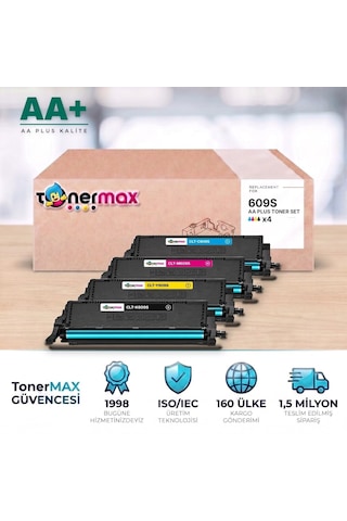 Samsung Clt-609s Cmyk Uyumlu Toner Seti Aa Plus / Clp-770 / Clp-775 / Clt-k609s / Clt-c609s / Clt-m609s / Clt-y609s