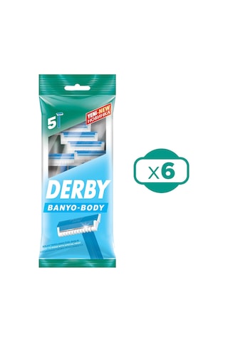 Derby Banyo 5 Li Poşet Tıraş Bıçağı X 6 Adet
