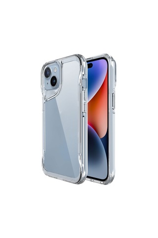 Apple Uyumlu iPhone 15 Kılıf Köşe Korumalı Şeffaf Zırhlı Sert Kapak