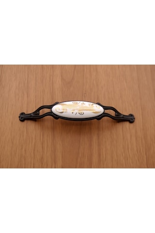 Azimkarhirdavat Porselen Kulp Salkım Siyah Varak Desenli