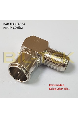 Hızlı F Konnektör L Tipi Quick Fiş - 1 Adet