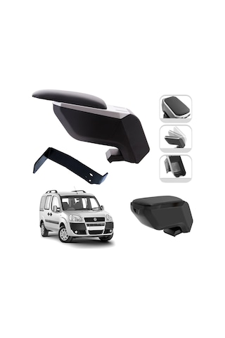 Mis Paket Fiat Doblo 2001-2012 Delmesiz Çelik Ayaklı Kolçak + Askılı Koku + Micro Fiber Bez + Torpido Süngeri