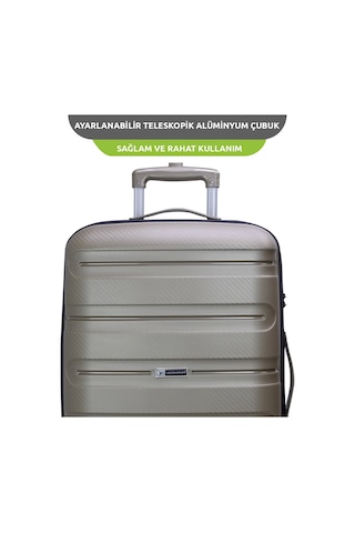 Vegmann Polipropilen Pp Atlas Gold Büyük Boy Valiz Gold