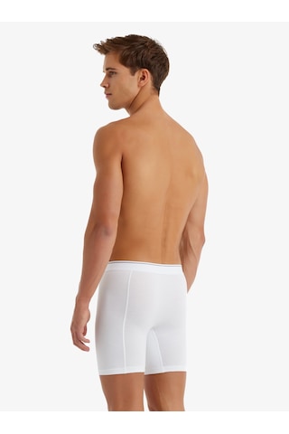 Blackspade 9216 Uzun Erkek Boxer-Beyaz