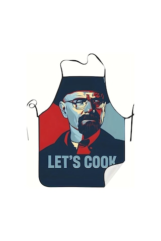 Valkyrie Let S Cook Baskılı Komik Mutfak Önlüğü Unisex Ayarlanabilir Askılı Walter White Çok Renkli