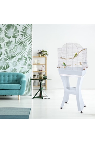 Imac - 550 - Matılde Ayaklı Kuş Kafesi - Csmo-tex - Mavi/gümüş 58x38x71/143cm