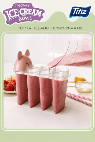 Snowy Bear Dondurma Kalıbı 4 Lü Bpa Free Ev Yapımı Dondurma Ve Buz Kalıbı Çok Renkli