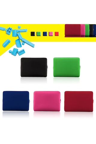 Lemestar 13 İnç Ultrabook Ve Dizüstü Bilgisayar İçin Kırmızı, Hızlı Fermuar Ve Yumuşak Döşeme İle Koruyucu Sleeve Çantası Kırmızı