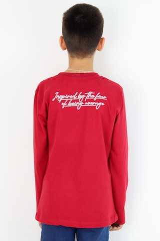 Breeze Erkek Çocuk Uzun Kollu Tişört Yazı Baskılı 8-14 Yaş, Bordo Bordo