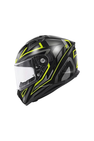 50.7 Proton Mat Tıtanıum-sarı Kask Tek Renk