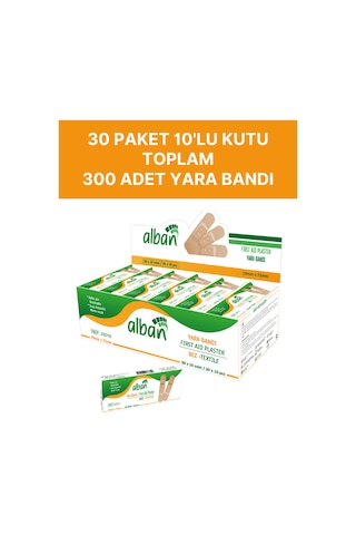 Bez Yara Bandı 30 Paket X 10 Lu Toplam 300 Adet İlk Yardım Bandı