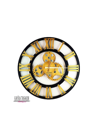 Duvar Saati Antik Gold Roma 70cm Altın