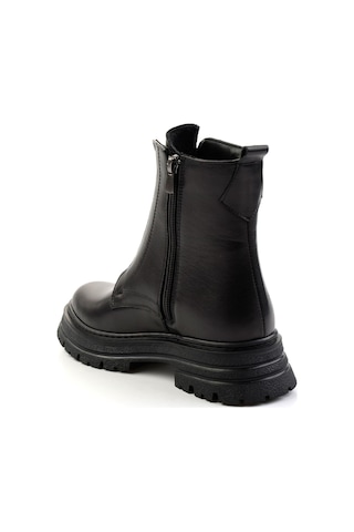 Bambi Siyah Hakiki Deri Kadın Bot & Bootie K02286089903 Siyah