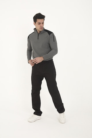 Camp Scoutland Camp595 Outdoor Tactical Softshell Su Ve Rüzgara Dayanıklı İçi Polarlı Kışlık Erkek Taktik Pantolon Siyah Siyah