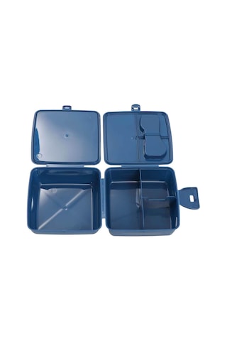 Beslenme Kutusu 4 Bölmeli Örümcek Adam Lacivert Renk Erkek Figürlü 1 Adet Yemek Saklama Kabı Beslenme Çantası Lacivert