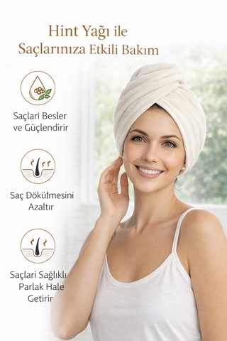 Saç İçin Hint Yağı Sargı Bezi +100 Ml Hint Yağı Hexansız