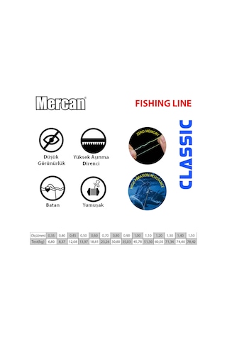 Mercan Classıc 1 KG Beyaz Bobin Misina
