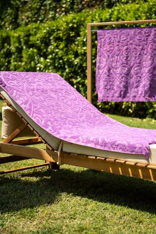 Menderes Home Cotton Collection Bukle Plaj Havlusu Saçaklı Mor