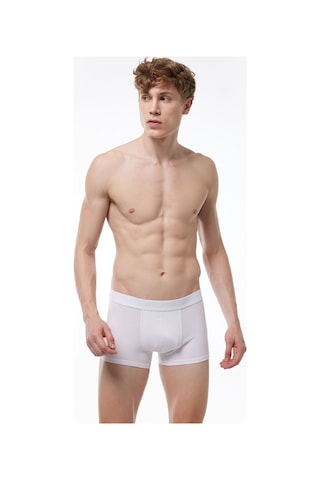 Malabadi Erkek Beyaz 3 Lü Paket Modal Kısa Boxer 011 Beyaz