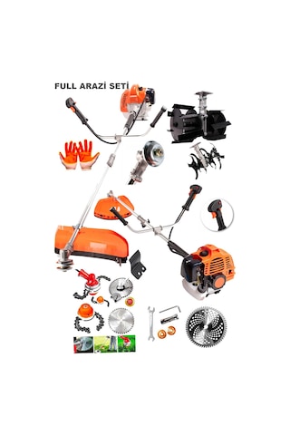 Staxx Power ST9902S 20Hpx Benzinli Yan Tip Tırpan  + 2 Çapa Aparat