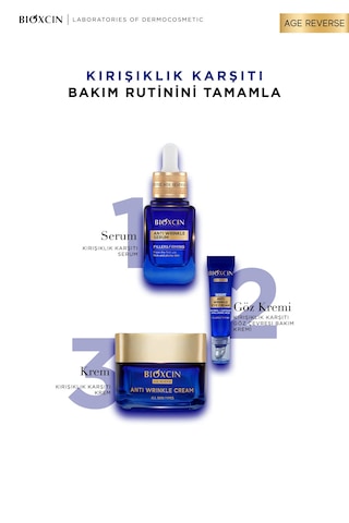 Age Reverse Retinollü Kırışıklık Karşıtı Serum + Krem + Göz Kremi Üçlü Set