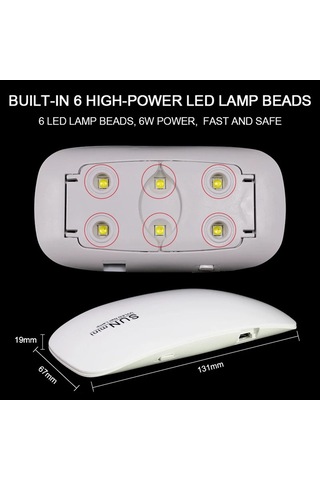 Mini Tırnak Kurutucu Uv Led Lamba 6watt Beyaz