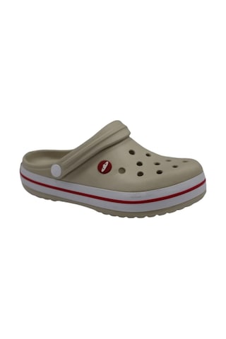 Akınalbella Akınal E195 Bej Beyaz Kırmızı (36-45) Unisex Sabo Terlik (488505589)