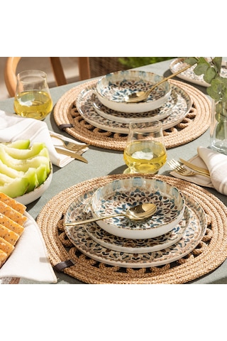 Mudo Home Ephesus Servis Tabağı Seti 6lı -26cm Çok Renkli