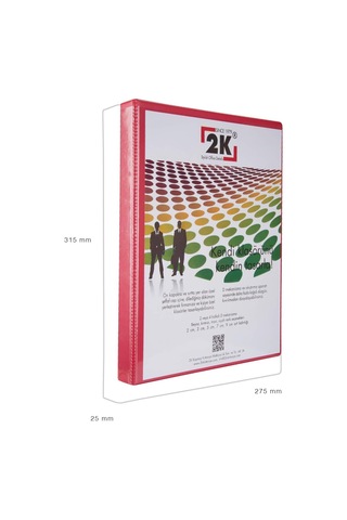 Klasör A4 Pvc 2 Cm 2 Halkalı 150 Yaprak Kapasiteli 25,5x32 Cm. Kırmızı Diğer