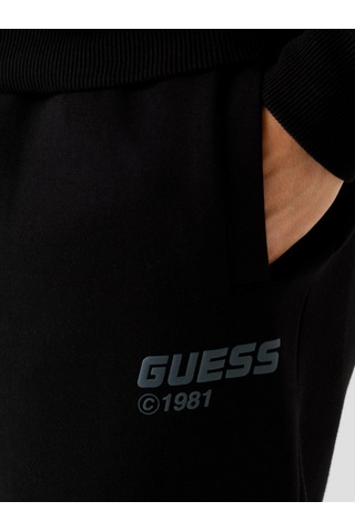 Guess Lauro Düz Paça Erkek Siyah Eşofman Altı Z6rb15k1971-jblk Siyah